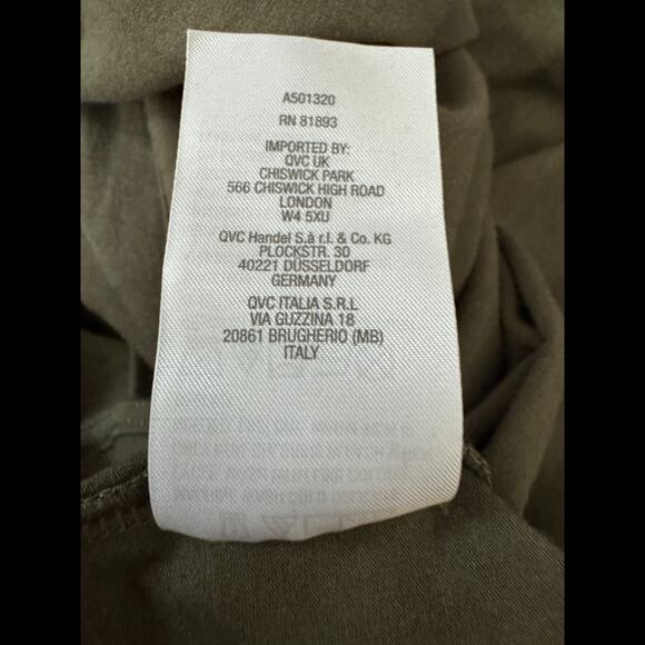 Encore Idina Menzel Romper Olive Green Knit Sleeveless V-Neck Jumpsuit 2X - Picture 11 of 13